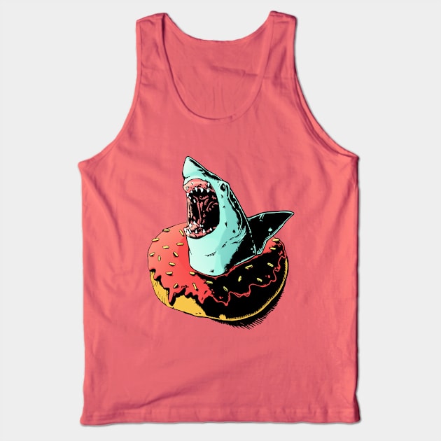 Donut Shark Tank Top by baimo